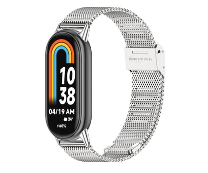 Pasek do smartwatchy Tech-Protect Milaneseband do Xiaomi Mi Band 8 / 8 NFC / 9 / 10 silver